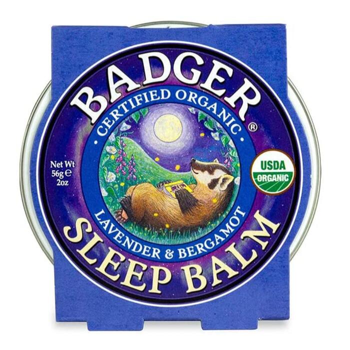 【エクスプレス便】Badger - Sleep Balm, Lavender & Bergamot, Natural Sleep Balm 2oz バジャー - スリープバーム 56g エッセンシャルオイル配合　オイル　リラックス　ラベンダーアロマ　就寝前　エクスプレス便追跡可　送料無料