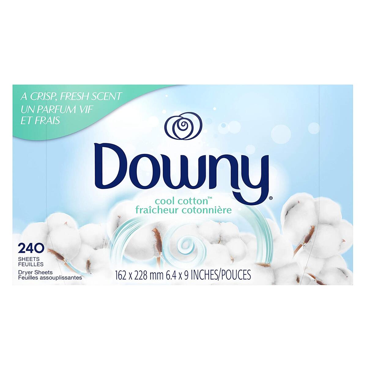 【エクスプレス便】ダウニードライヤーシート ランドリーファブリック クールコットン 240枚入り Downy Dryer Sheets Laundry Fabric Softener, Cool Cotton, 240 Count ドライシート