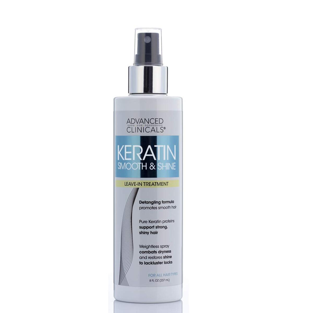 Advanced Clinicals Keratin Leave-in Conditioner 8 Fl Oz　アドバンスド クリニカルズ ケラチン リーブイン ヘアコンディショナー 237ml　 ヘアケア　トリートメント　　傷み