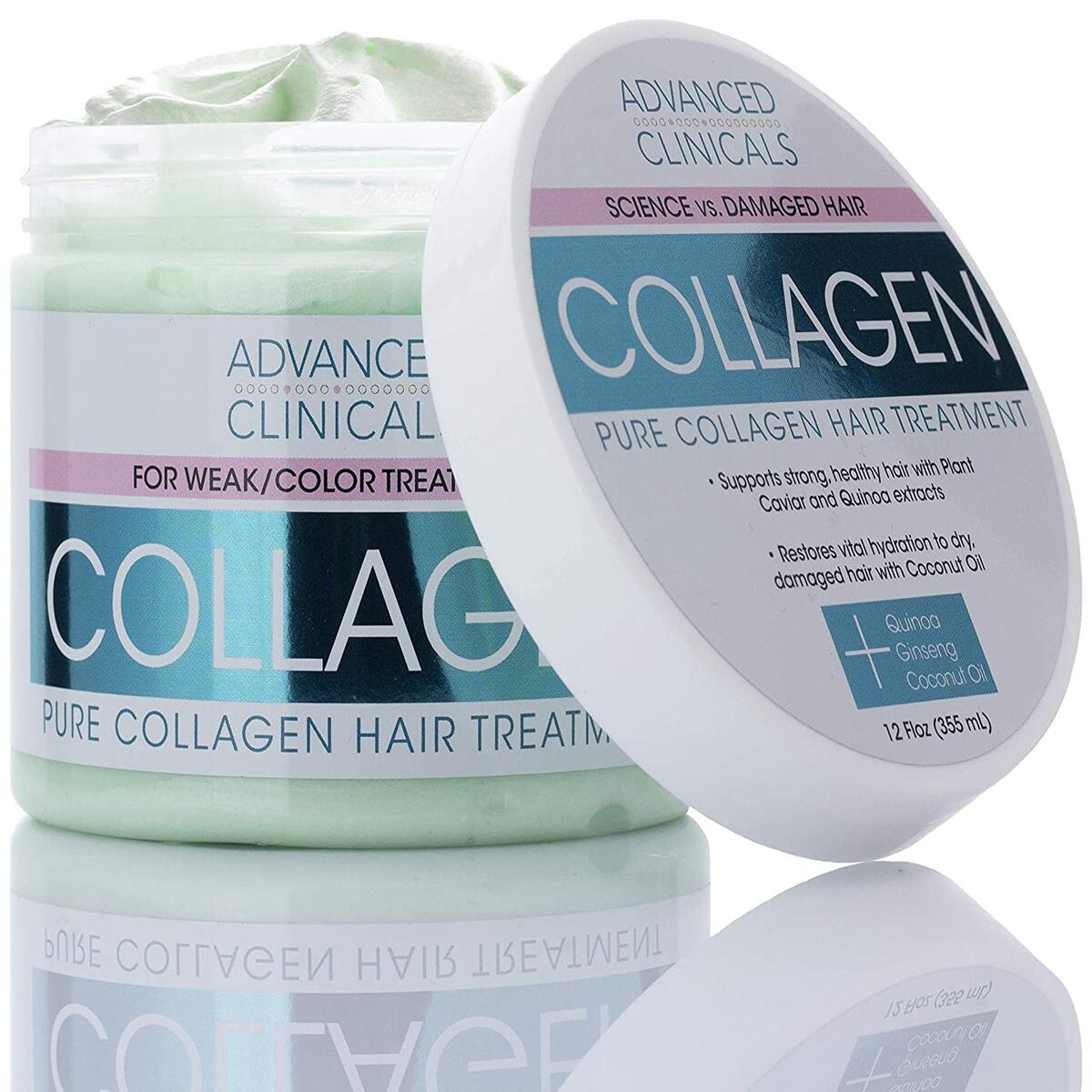 Advanced Clinicals Collagen Hair Mask Treatment Deep Protein Conditione 12Fl Oz 　アドバンスド クリニカルズ コラーゲン ヘア リペアマスク 355ml ヘアケア　トリートメント　傷み