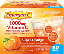 Emergen-C 1000m エマージェンシーC　オレンジ味　60包　546g　ビタミンCパウダー　免疫サポート　オレンジ10個分　サプリメント