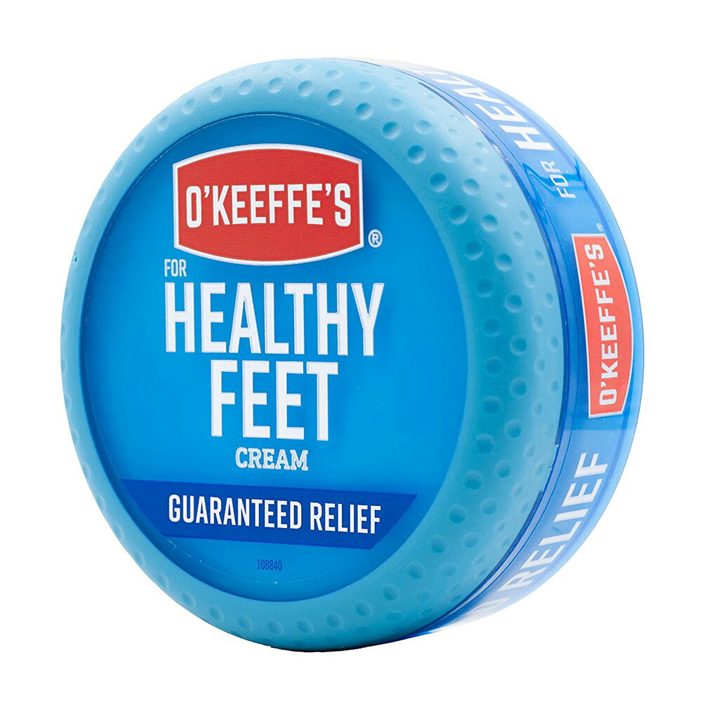 O'Keeffe's Healthy Feet Foot Cream for Extremely Dry , Cracked Feet, 3.2oz Jar オキーフス　ヘルシーフィートクリーム 　フットクリーム