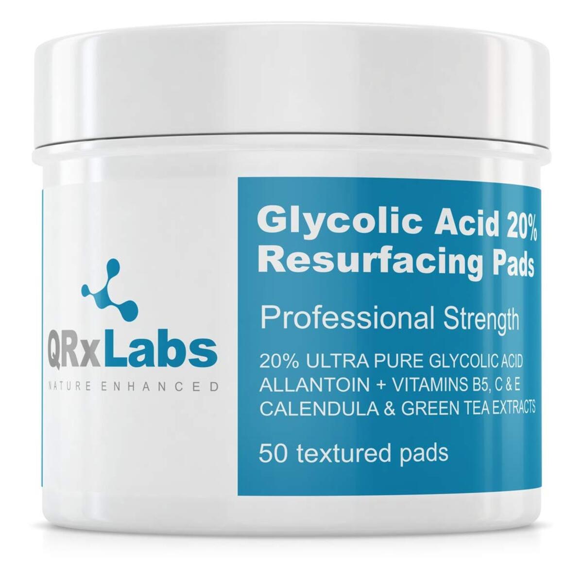 yGNXvXցzQRxLabs Glycolic Acid 20% Resurfacing Pads for Face & Body with Vitamins B5, C & E, Green Tea, Allantoin - Exfoliates Surface Skin and Reduces Fine Lines and Wrinkles - L[A[{@r^~@B5@C & E@Β@EBN