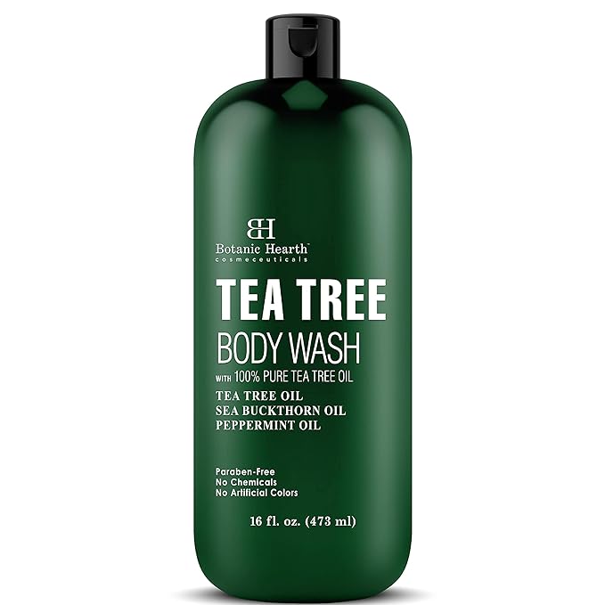 Botanic Hearth Tea Tree Body Wash Nails Ringworms Jock Itch Acne Eczema & Odor Soothes Itching Healthy　Naturally Scented16oz ボタニック ハース ティー ツリー ボディ ウォッシュ 473ml