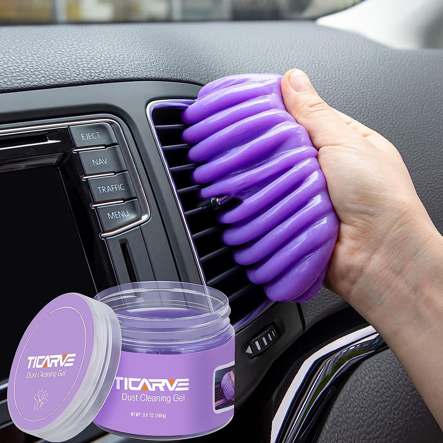 【エクスプレス便】TICARVE Cleaning Gel for Car Purple 6.7 ozティカーブ クリーニングジェル 自動車クリーナーパープル