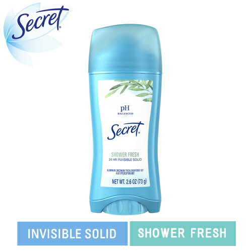 シークレット シャワーフレッシュ73g インビジブルソリッド 白くならないタイプSecret Invisible Solid Shower Fresh爽やかなソープの香り 制汗剤 匂い ワキ ワキガ　パースピレックス