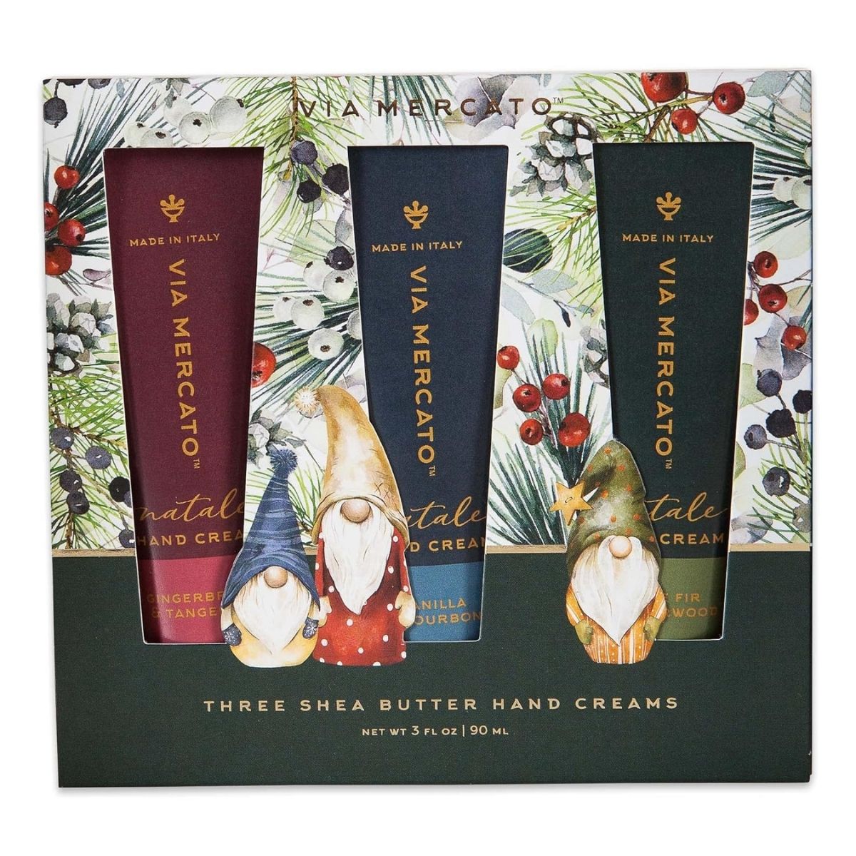 Via Mercato ナターレ ウィンターウッズ ハンドクリームギフトセット 冬限定 3本セット Via Mercato Natale Winter Woods Holiday Collection Hand Cream Gift Set 30ml × 3 【エクスプレス便】