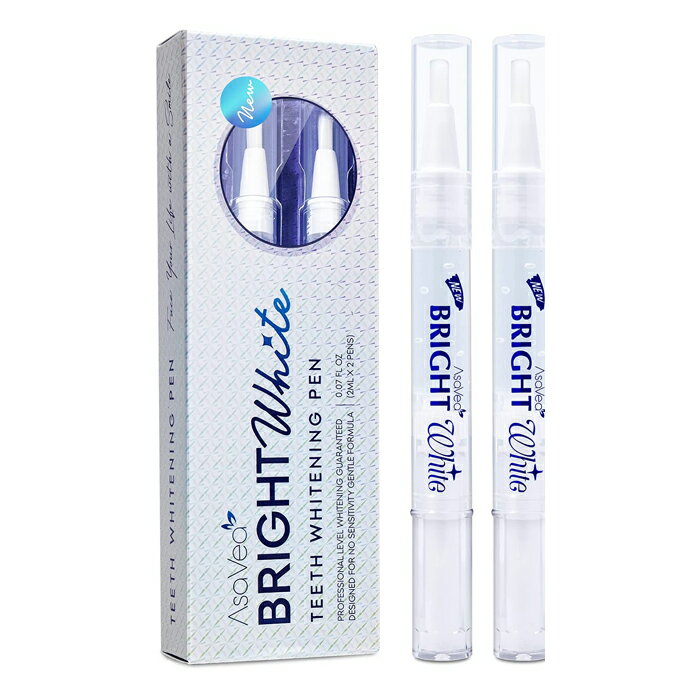  AsaVea Teeth Whitening Pen, 2 pens ミント味 ホワイトニングペン 2本入り ホワイトニングケア　ホワイトニング　白い歯