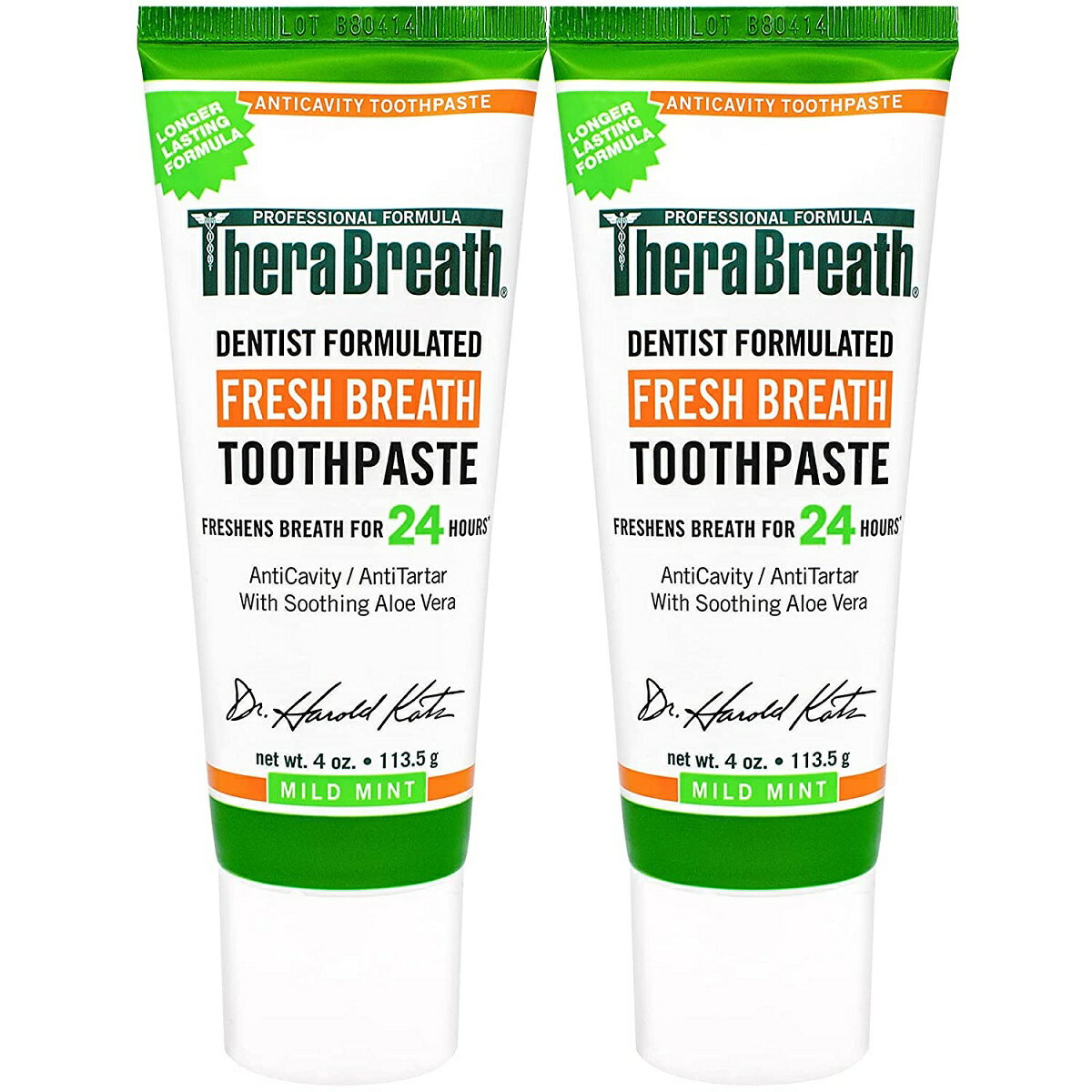 ڥץ쥹ءۡڤ2ܥåȡTheraBreath Fresh Breath Toothpaste Mild Mint 4oz ...