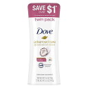 Dove Advanced Care Antiperspirant Deodorant Stick Caring Coconut 2.6oz pack of 2ダヴ アドバンスドケア 制汗剤 デオドラントスティック ココナッツ 74g（2本セット）スティックタイプ　汗・匂いの悩み　女性用