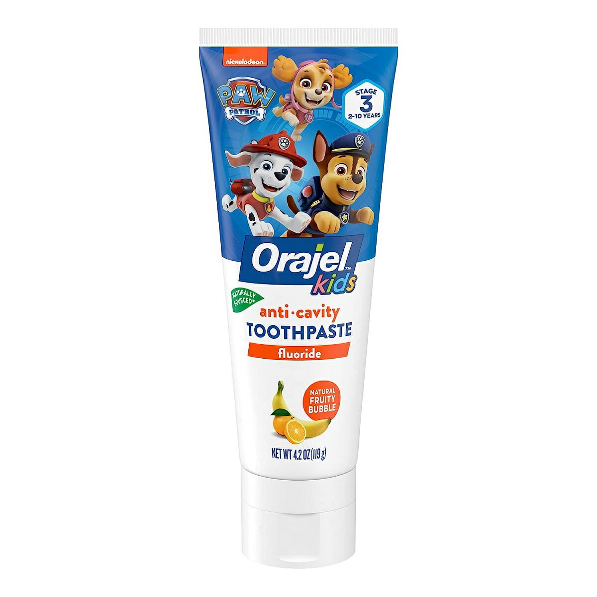 【追跡可能海外メール便】Orajel Kids Paw Patrol Anti-Cavity Fluoride Toothpaste, Natural Fruity Bubble Flavor, 4.2ozパウ・パト..