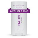 yǐՉ\CO[ցz Native Natural Deodorant Lavender & Rose 2.65ozieB@i`@fIhg@x_[[Y̍ 75g܁@L܁@jp@XeBbN^Cv@A~jEt[@I[KjbN@Ԏ