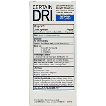 サーテンドライ CERTAIN DRI everyday strength solid 74g わき汗　汗止め　制汗剤　海外製品　ワキガ　匂い　汗対策 Deodorant Antiperspirant デオドラント