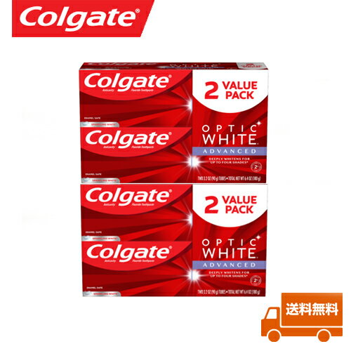 【追跡可能海外メール便】 【お得な4本セット】コルゲート Colgate OPTIC white Advanced Teeth Whitening PACK OF 4 ホワイト 90g 4本セット ホワイトニング 歯磨き粉