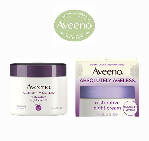 【エクスプレス便】 Aveeno Absolutely Ageless Restorative Night Cream Face Neck Moisturizer 1.7oz アビーノ ナイトクリーム 48g【送料無料】