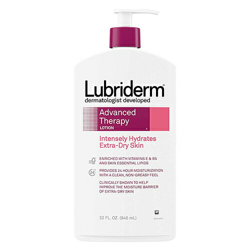 Lubriderm Advanced Therapy Fragrance-Free Moisturizing Lotion with Vitamins E and Pro-Vitamin B5 32oz 946ml ルブリダーム　アドバンスド　無香料　モイスチャーライジングローション　ビタミンE　ビタミンB5