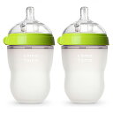 【エクスプレス便】Comotomo Baby Bottle, Green, 8 oz (2 Count) コモトモ　ベビーボトル　グリーン　8oz 2本セット　赤ちゃん用　哺乳瓶　ギフト　プレゼント
