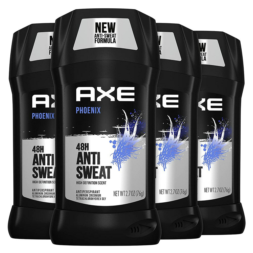  AXE Antiperspirant Deodorant For Men 48H Sweat & Odor Protection For Long Lasting Freshness, Phoenix 2.7oz Pack of 4 アックス　メンズデオドラント　フィーネックス　76g 48時間