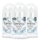 【エクスプレス便】【お得な3本セット】CRYSTAL Mineral Deodorant Stick Unscented 4.25oz (Pack of 3)ク...