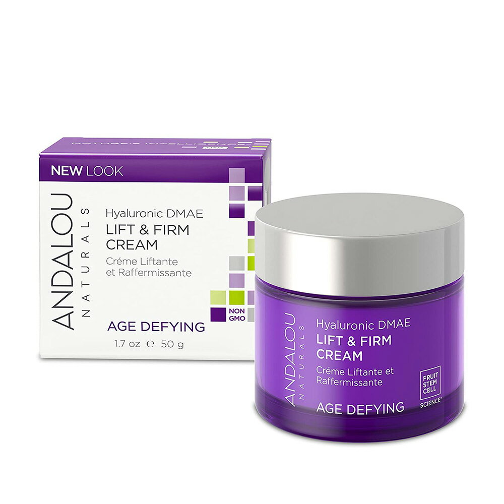 【追跡可能海外メール便】Andalou Naturals Hyaluronic Dmae Lift Firm Skin Cream 1.7oz アンダルーナチュラルズ ヒアルロン酸配合クリーム 美容クリーム 50g お肌 美容 スキンケア