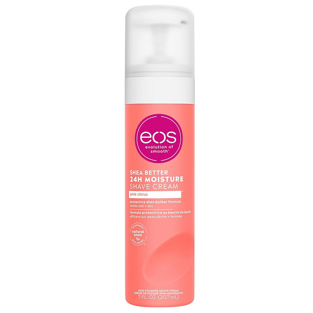 【エクスプレス便】eos Shea Better Shaving Cream Pink Citrus 7oz イオス シアバターシェービングクリーム ピンクシトラス 207ml 腕 足 ビキニライン 脇