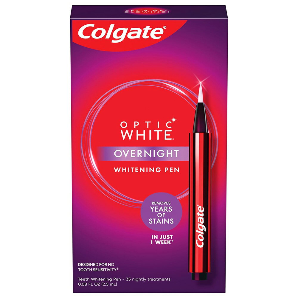  Colgate Optic White Overnight Teeth Whitening Pen 0.08oz コルゲートオーバーナイトホワイトニングペン 2.5ml ホワイトニングケア　ホワイトニング　白い歯