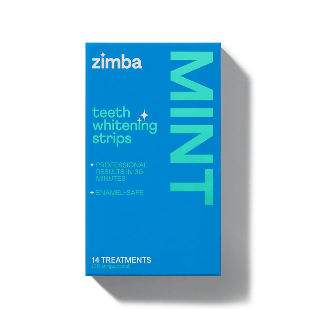  Zimba Teeth Whitening Strips - Vegan Stain Remover White Strips ジンバ ホワイトニングテープ 28枚 14日分 ミントフレーバー ホワイトニング　白い歯 ホワイトニング テープ ビーガン