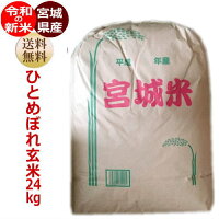 【新米予約特価】ひとめぼれ玄米24kg炊き上がり約14升分宮城県産【宮城県_物産展】【送料無料】【0501_free_f】
