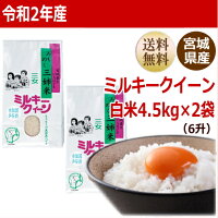 ミルキークイーン白米9kg4.5kg×2袋炊き上がり3升分宮城県産【宮城県_物産展】【送料無料】【0501_free_f】