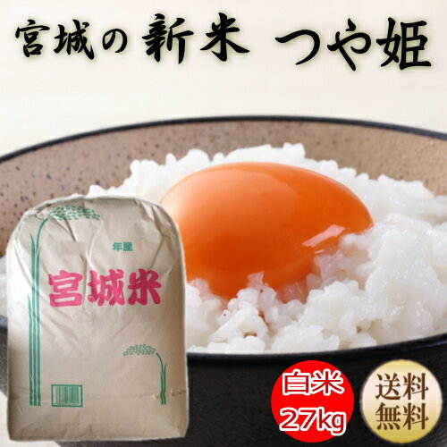 【新米】【令和4年宮城米】つや姫 白米27kg×1袋小分けできます！宮城県産【宮城県...