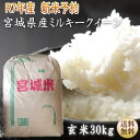 【新米予約】 令和7年産 ミルキークイーン 玄米30kg×1袋 小分けも致します!宮城県産【宮城県_物産展】【送料無料】【沖縄・離島へは別途送料が(沖縄への送料は1,320円(税込)加算されます)】宮城県WEB物産展