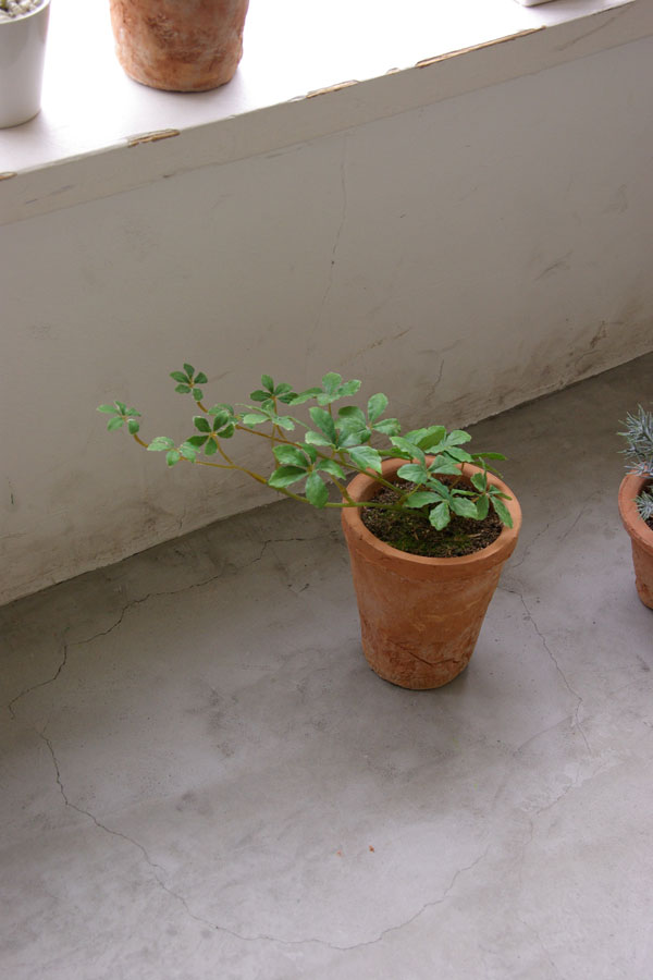 ミニシャビー鉢ロングとシサス＃1フェイクの土植え造花フェイクグリーンインテリアグリーン人工観葉植物置物観葉植物北欧雑貨鉢植え