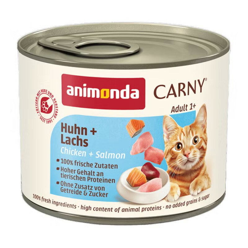 Rakuten - 【アニモンダ】アニモンダ 猫用 カーニー ミート 鶏・サーモン 成猫用　200g【15時までの注文で当日発送 正規品 ウェットフード 猫用 老猫 成猫】