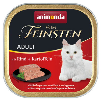 Natural - 【アニモンダ】アニモンダ 猫用 フォムファインステン 牛・鳥・豚・ポテト 成猫用　100g【15時までの注文で当日発送 正規品 ウェットフード 猫用 成猫】