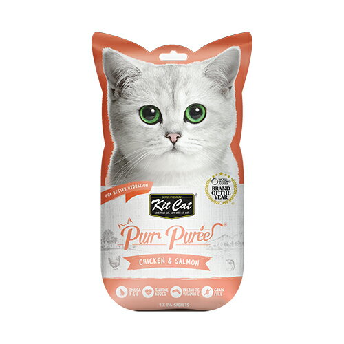 猫用 - 【キットキャット】キットキャット　パーピューレ　チキン＆サーモン　60g(15g×4)【15時までの注文で当日発送 正規品 おやつ 猫用】