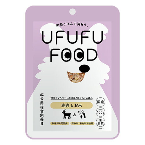 Rakuten - 【ウフフフード】UFUFU FOOD レトルト 鹿肉とお米　100g【15時までの注文で当日発送 正規品 ウェットフード 犬用】