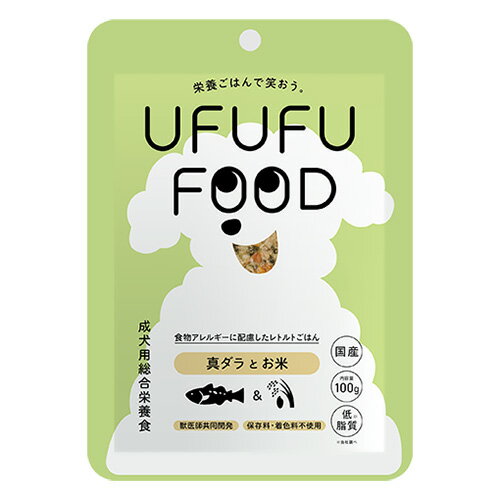樂天商城 - 【ウフフフード】UFUFU FOOD レトルト 真ダラとお米　100g【15時までの注文で当日発送 正規品 ウェットフード 犬用】