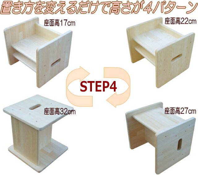 木遊舎（MOKUYUSYA）『ちびっ子チェアステップ4（完成品）』の口コミ