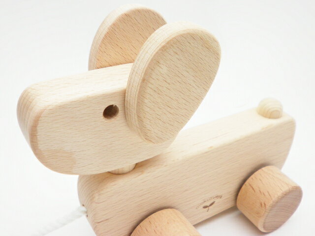 木遊舎(MOKUYUSYA) 歩き始めのおともにいぬ【ひっぱり車イヌ】出産祝・ギフト・プレゼントの定番（小サイズ）犬の木製押し車