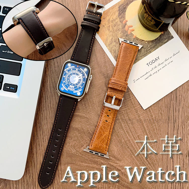 Apple Watch Ultra 49mm Apple Watch8 バンド アップルウォッチ8 Apple Watch Ultra 49mm アップルウォッチ ウルトラ 2022 本革 Apple Watch7 45mm バンド 交換ベルト Apple Watch Series8 7 3…