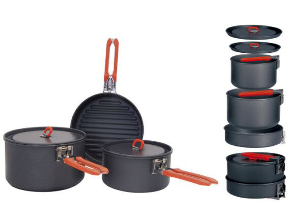 DUG(ダグ) BANQUET-II DG-0205 クッカーセット キャンプ 調理器具 キャンプ用品 キャンプ セット キャンプクッカー アウトドア サバイバル キャンプ グッズ フライパン付 アルミ製クッカー ファミリー greenfield-od-10001382 Greenfield Store サンプル画像2