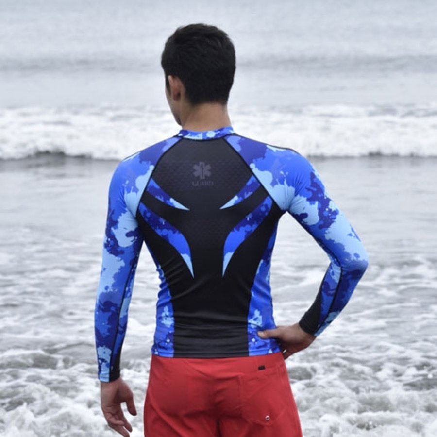 GUARD ガード 日焼け くらげ予防 メンズ水着 超撥水ラッシュガード 長袖 [OCEANMAN] 競泳水着 トライアスロン oceanman 3