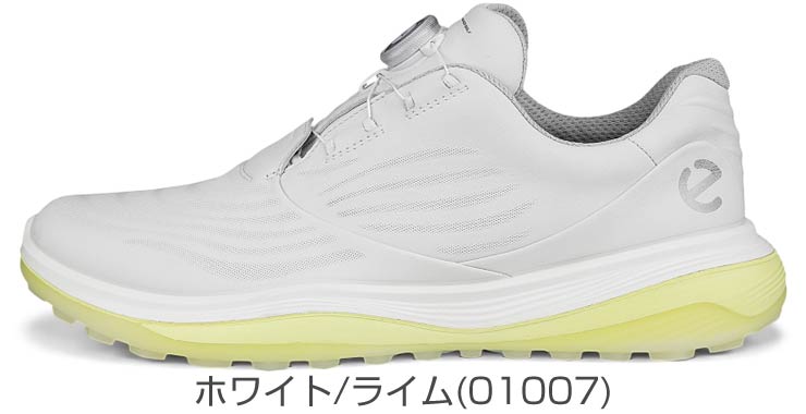 エコー ゴルフシューズ メンズ LT1 BOA 132274 カラー：ホワイト/ライム(01007) [...