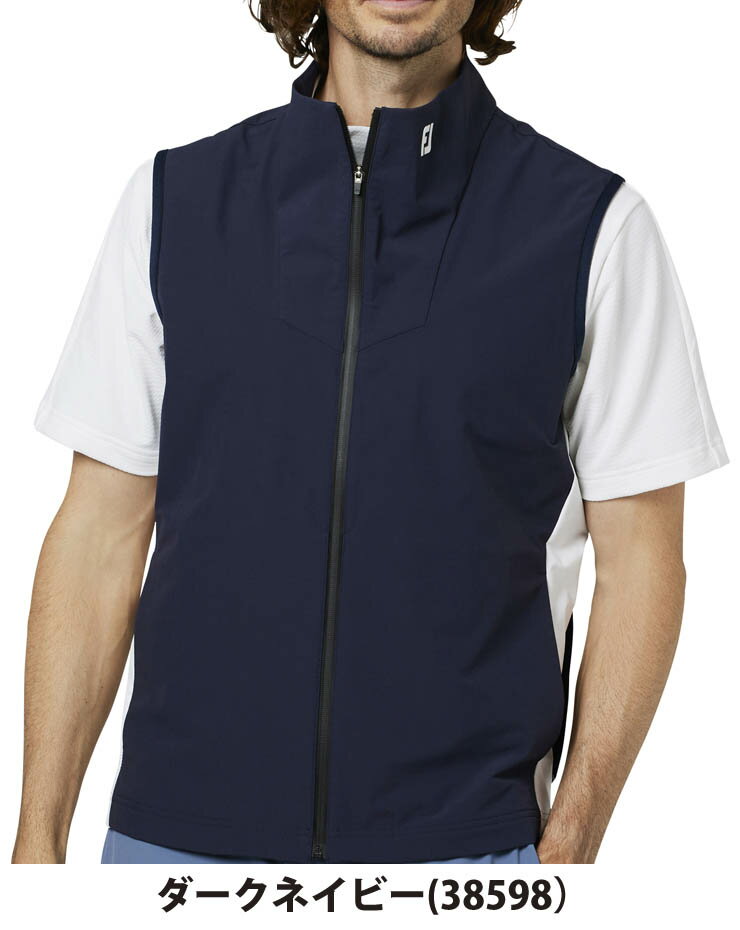 フットジョイ パッカブル 2重織 フルジップ ベスト ゴルフウェア メンズ 2025年秋冬モデル M-XL FJ-F25-M01 [即納]