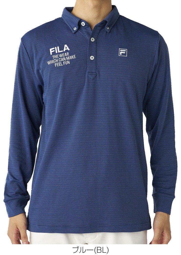 [タイムセール] フィラゴルフ 裏起毛 ボタンダウン 長袖 ポロシャツ ウェア メンズ 2025年秋冬モデル M-3L 785-502