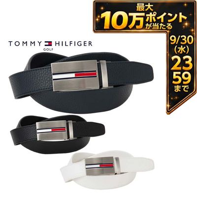 ＼エントリーで最大10万ポイント！9/20 00:00‐9/30 23:59／ [タイムセール] トミーヒルフィガー ストレッチ スライドロック フラッグ ベルト ゴルフウェア THMB5FV3