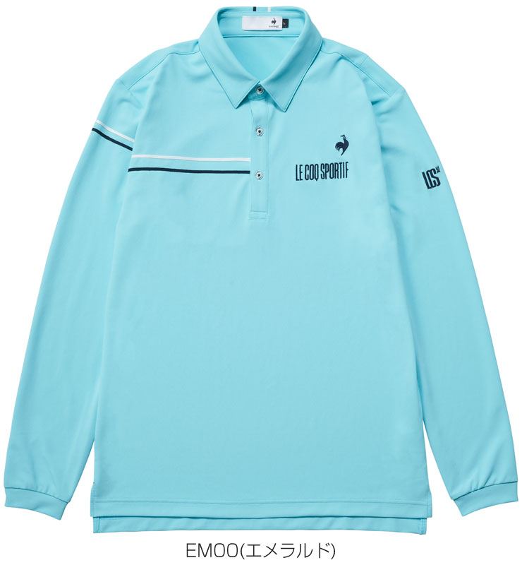 ルコックスポルティフ ゴルフ 鹿の子 長袖 ポロシャツ ウェア メンズ 2025年春夏モデル M-3L LG5SLS00M [即納]