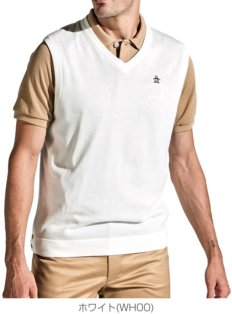 マンシングウェア スタンダードコレクション Vネック ニットベスト ゴルフウェア メンズ MJMXJL80 [即納]