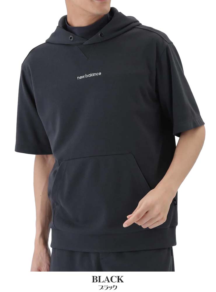 ニューバランス ゴルフ スウェット プルオーバー 半袖 フーディー ウェア メンズ 2025年秋冬モデル M-LL 012-5264001 [即納]