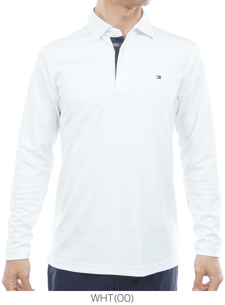 [タイムセール] トミーヒルフィガー ロゴジャガード 台衿付き 長袖 ポロシャツ ゴルフウェア メンズ 2025年秋冬モデル M-3L THMA568